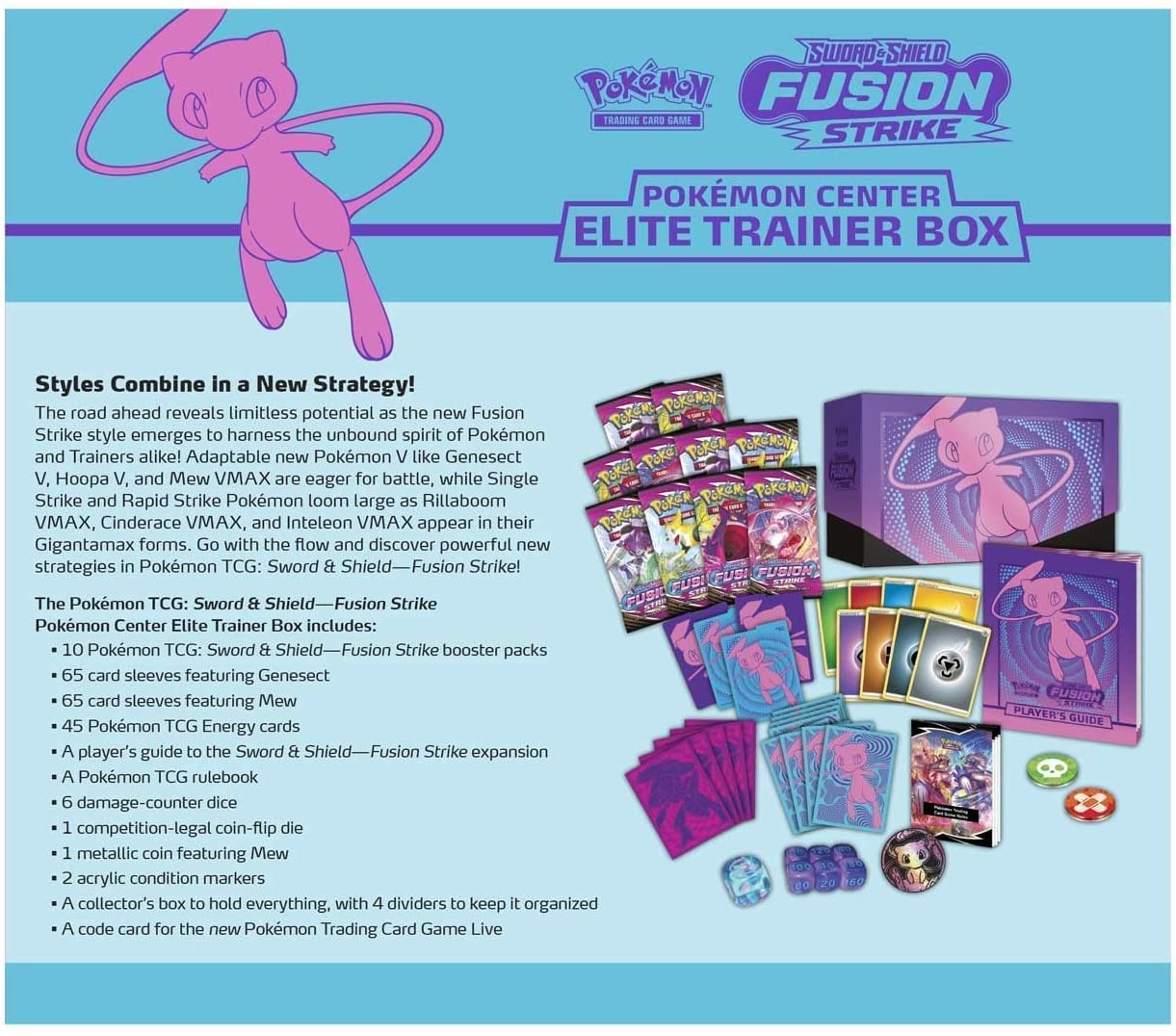 Pokemon TCG: Sword & Shield Fusion Strike Elite Trainer Box: 8 Booster Packs +More! - 5