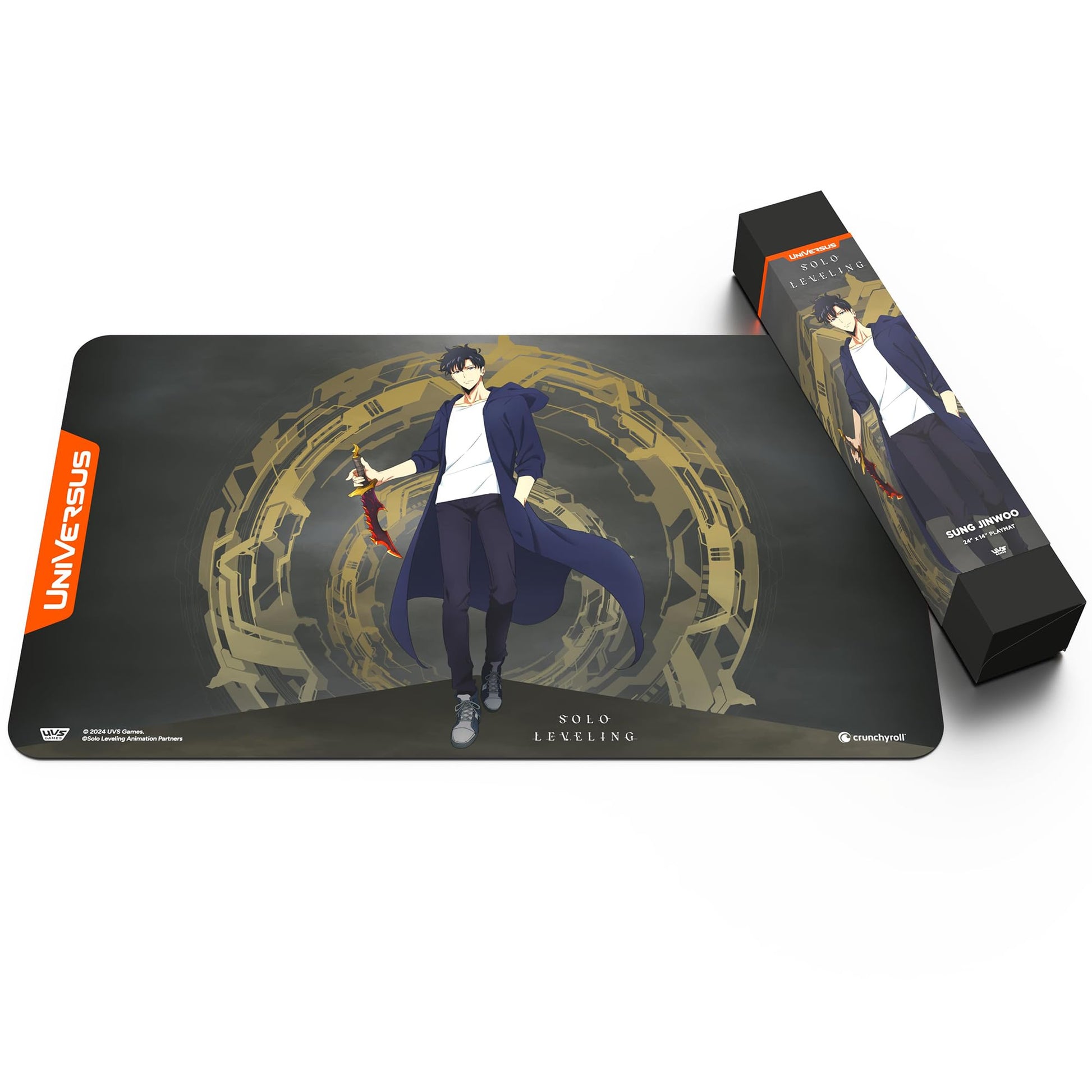 UniVersus: Solo Leveling: Sung Jinwoo Playmat - 24 x 14 Neoprene Mat, Non-Slip Back, Tabletop Card Game Accessory, UVS Games, Officially Licensed - 3