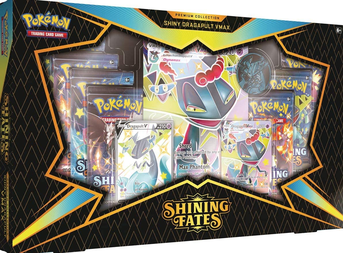 Pokemon Trading Card Game Shining Fates Dragapult VMAX Premium Collection [7 Booster Packs, 2 Promo Cards, Oversize Card & Coin] - 2