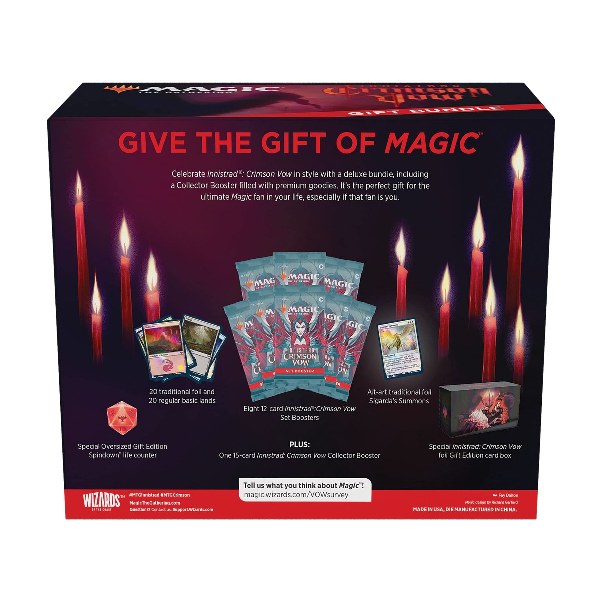 Magic: The Gathering Innistrad: Crimson Vow Gift Bundle | 8 Set Boosters | 1 Collector Booster | Accessories - 6