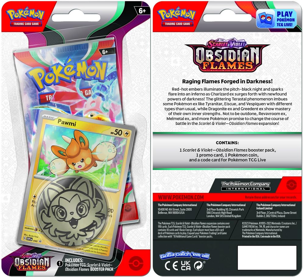 Pokemon TCG: Scarlet & Violet - Obsidian Flames Checklane Blister (Pawmi) - 2