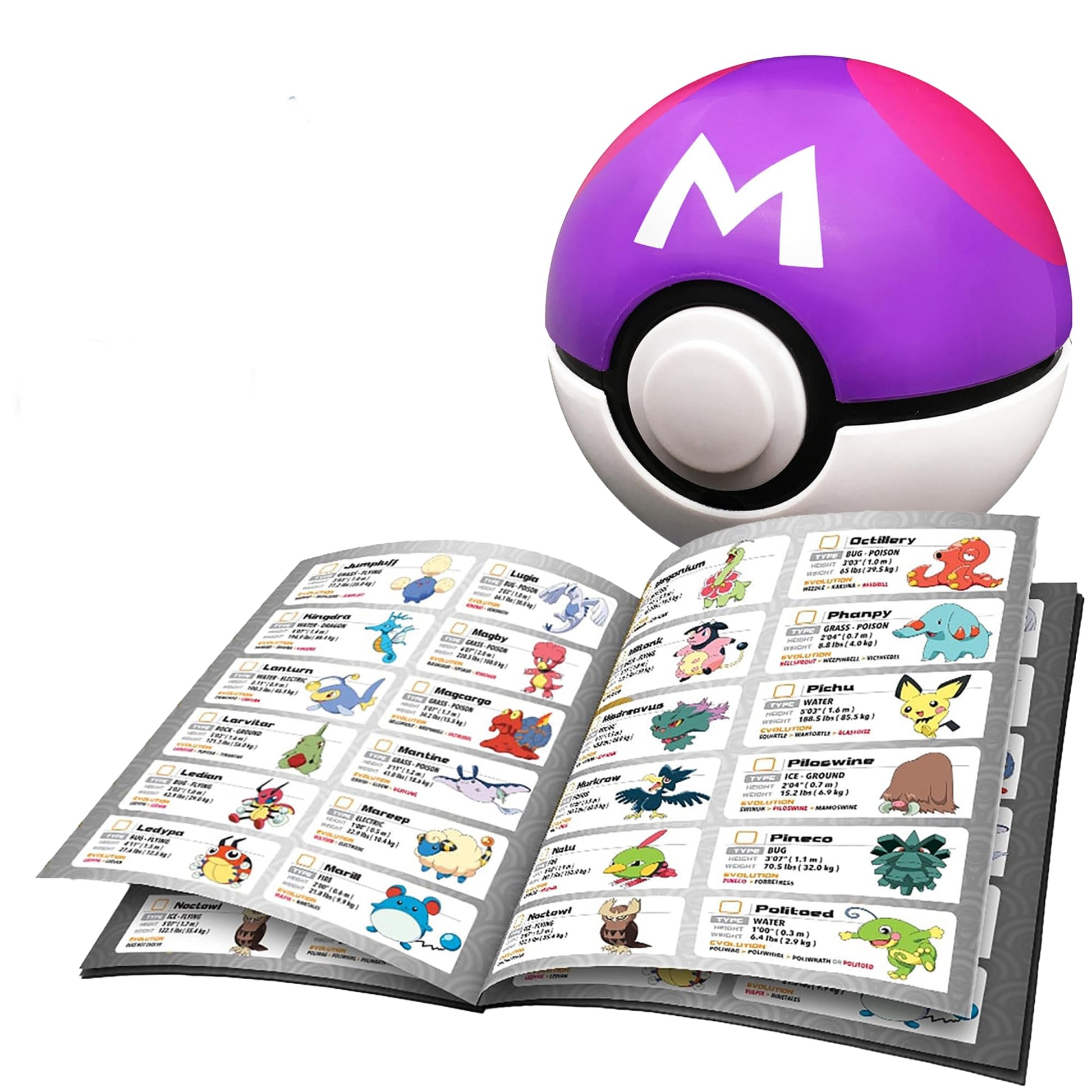 Pokemon Trainer Guess - Ash Adventures - Electronic Guessing Game, Collect 150 Pokemon, Field Guide, Talk to Your Light & Sound Poke Ball, Kids 6+ Brown Box Packaging