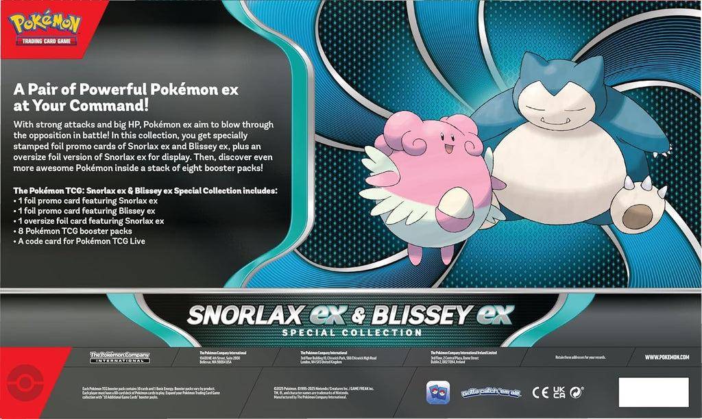 Pokemon TCG Trading Card Game Snorlax ex and Blissey ex Special Collection Box - 8 Packs, 1 Oversized Promo and 2 Regular Size Promos - 2