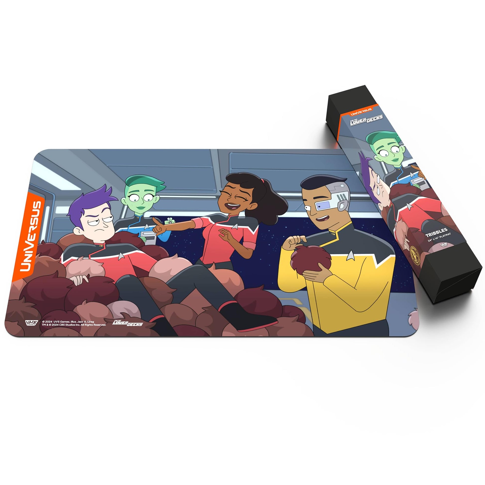 UniVersus: Star Trek: Lower Decks - Tribbles Playmat - 24 x 14 Neoprene Mat, Non-Slip Back, Tabletop Card Game Accessory, UVS Games, Licensed - 4