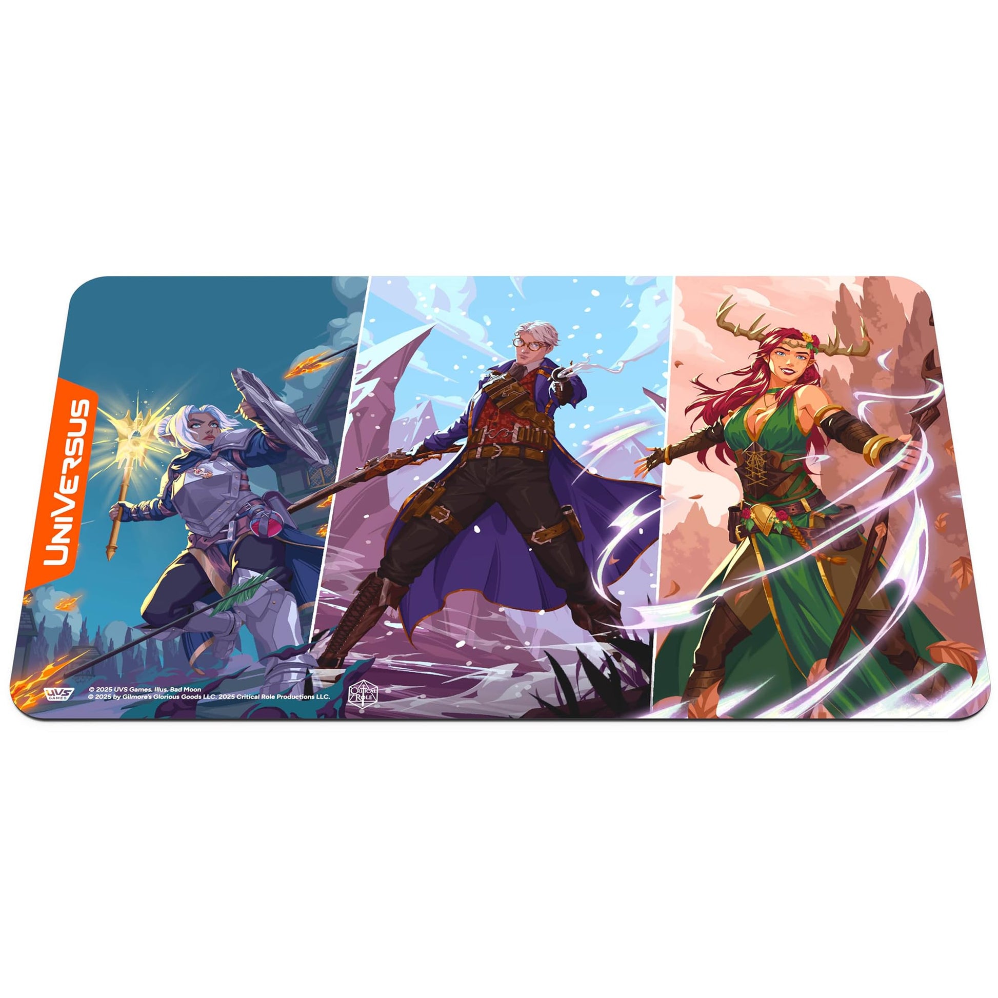 UniVersus: Critical Role: Heroes of Exandria - Pike, Percival, Keyleth of Vox Machina Playmat - 24 x 14, Neoprene, Tabletop Game Accessory, UVS Games - 4