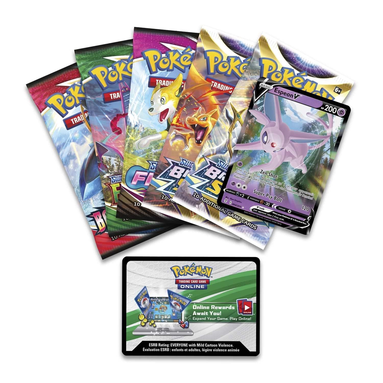 Pokemon Cards: 2022 Spring V Heroes Espeon V Tin - 3