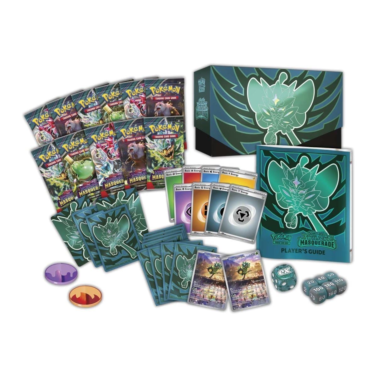 Pokemon TCG: Scarlet & Violet - Twilight Masquerade Pokemon Center Elite Trainer Box Teal Mask Ogerpon - 9