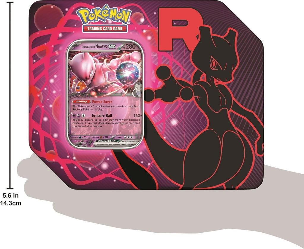 Pokemon Trading Card Game Team Rocket Collector Tin with 5 Booster Packs and Promo Card (Mewtwo) - 4