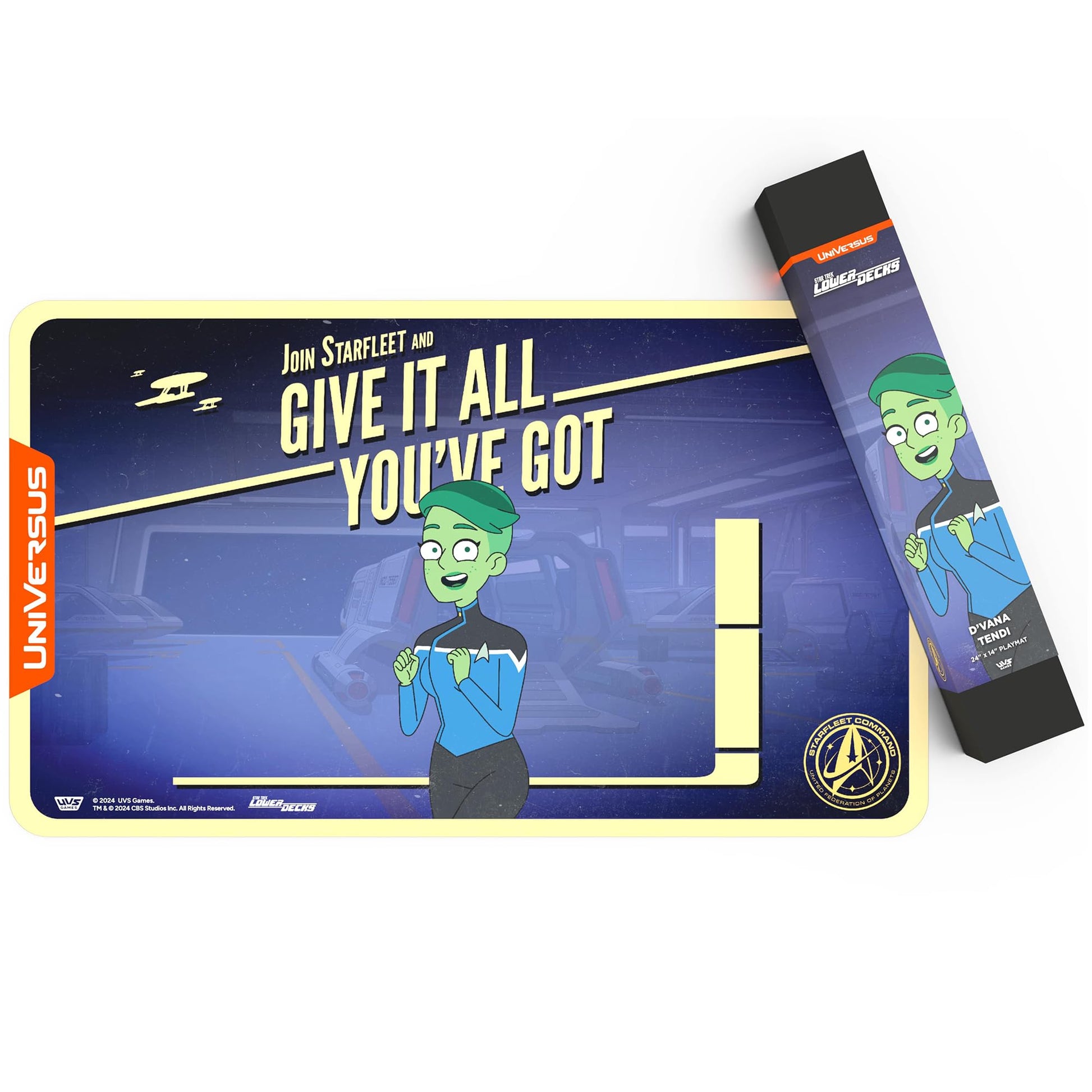 UniVersus: Star Trek: Lower Decks - D’Vana Tendi Playmat - 24 x 14 Neoprene Mat, Tabletop Card Game Accessory, UVS Games, Officially Licensed - 6