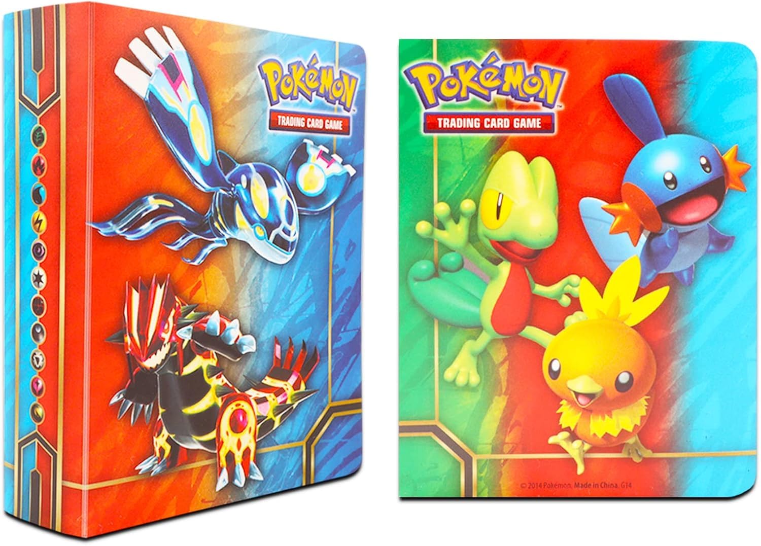 Pokemon Binders for Cards 6 Pack - Bundle with 6 Assorted Mini Binders, Each Holds 60 Cards Plus Door Hanger | Pokemon Card Carrying Case Set - 8