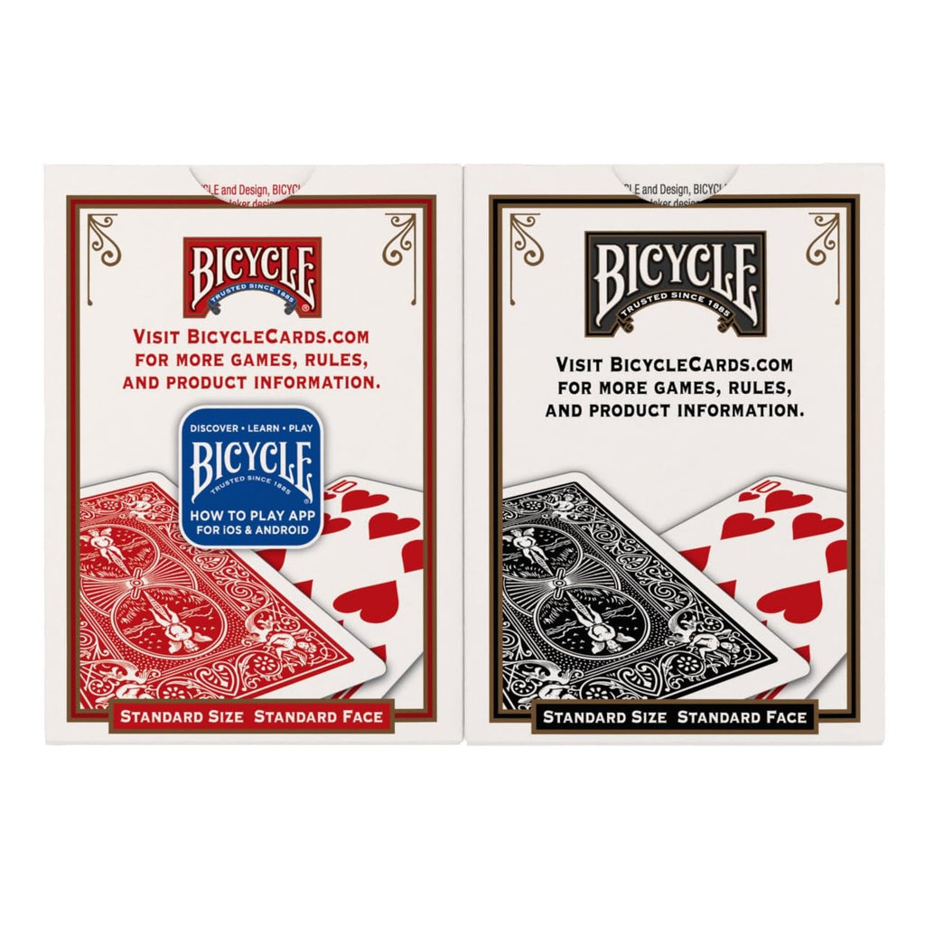 Bicycle Playing Cards 4 Pack, Standard Index Poker Size Decks in Red and Black for Poker, Blackjack, Rummy, Family Game Nights, and Classic Card Games, All Ages - 6