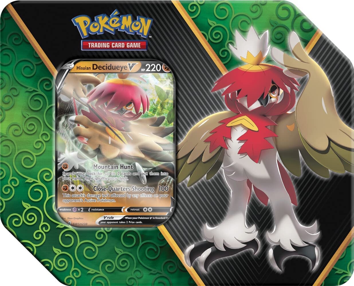 Pokemon Cards: Divergent Power Hisuian Decidueye V Tin - 3