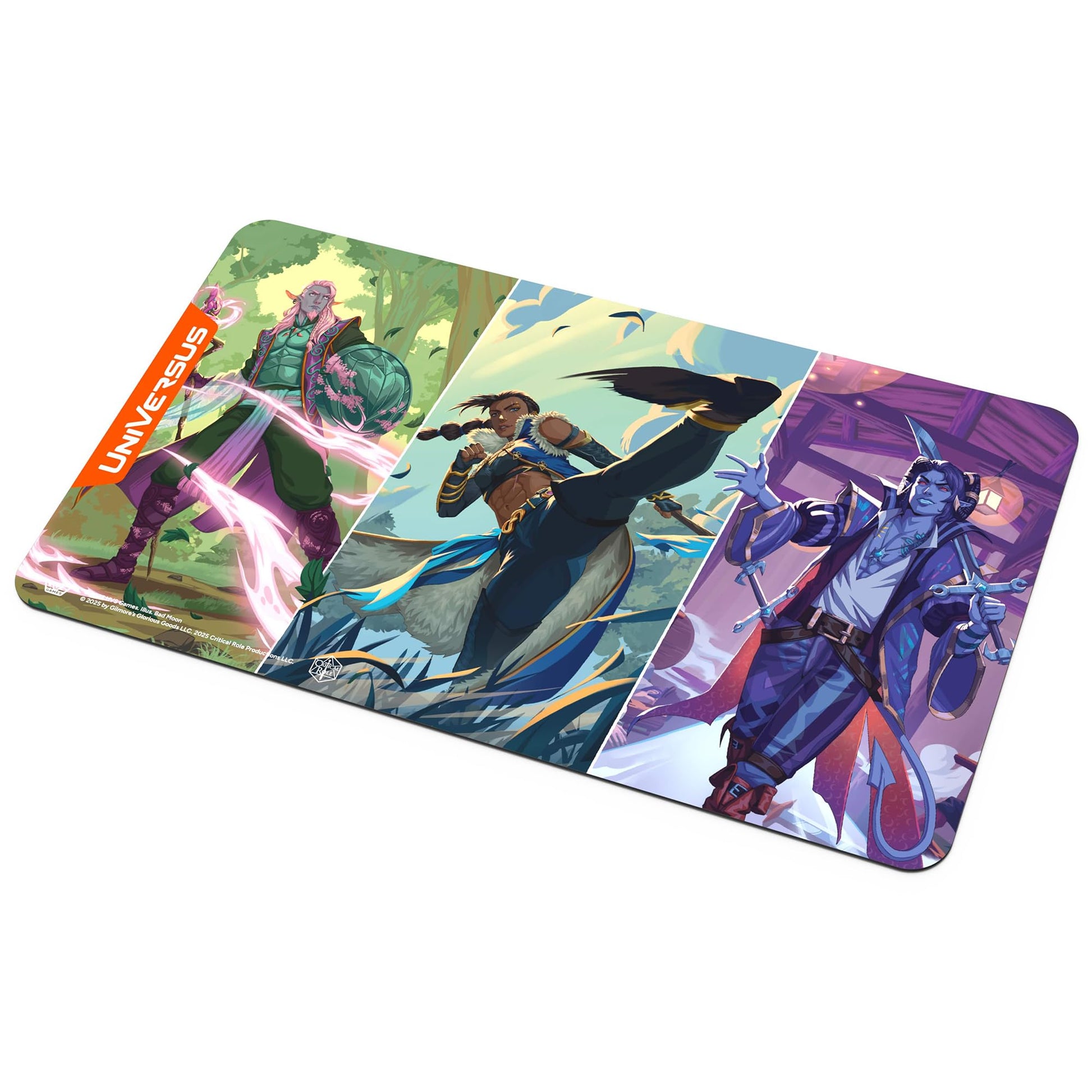 UniVersus: Critical Role: Heroes of Exandria - Caduceus, Beauregard & Mollymauk of The Mighty Nein Playmat - 24x14, Neoprene, Tabletop Game Accessory - 3