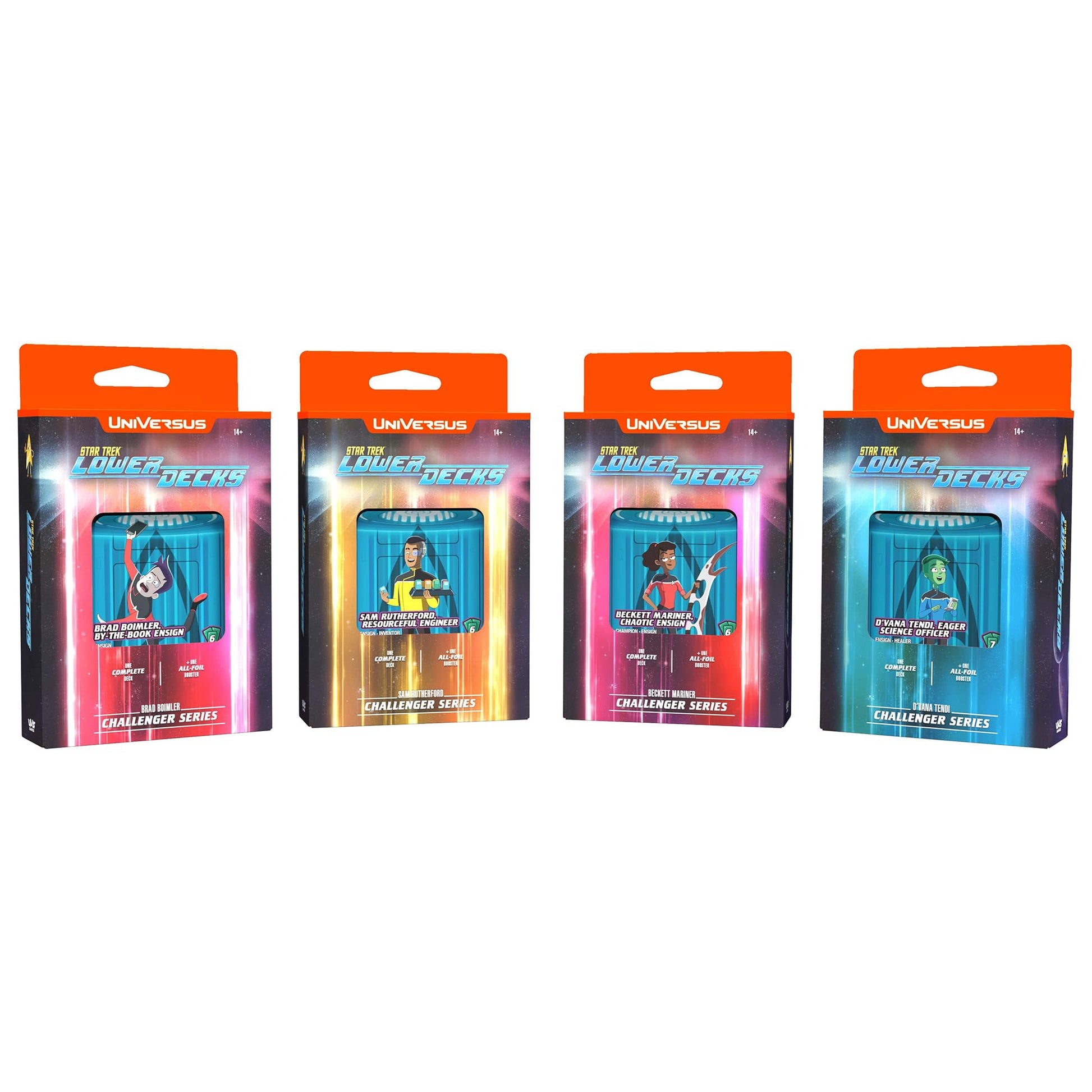 UVS Gamse UniVersus: Star Trek Lower Decks: Challenger Series - Boimler - 63 Card, 2 Character, Ready to Play Deck-Building Card Game, 6 Foil/Alt Art Cards - 2
