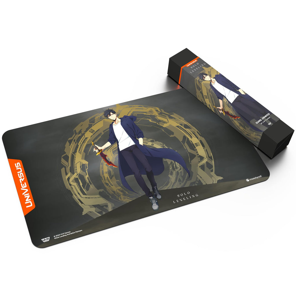 UniVersus: Solo Leveling: Sung Jinwoo Playmat - 24 x 14 Neoprene Mat, Non-Slip Back, Tabletop Card Game Accessory, UVS Games, Officially Licensed - 2