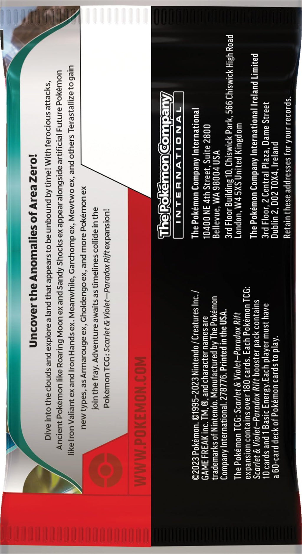 Pokemon TCG: Scarlet & Violet: Paradox Rift: Booster Pack - 10 Cards - 2