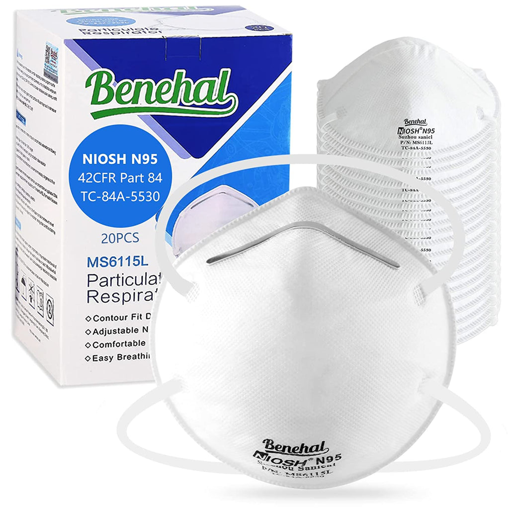 NIOSH N95 Disposable Particulate Respirator 20PC/Box AS/NZS approved dust Mask - Paint Accessories