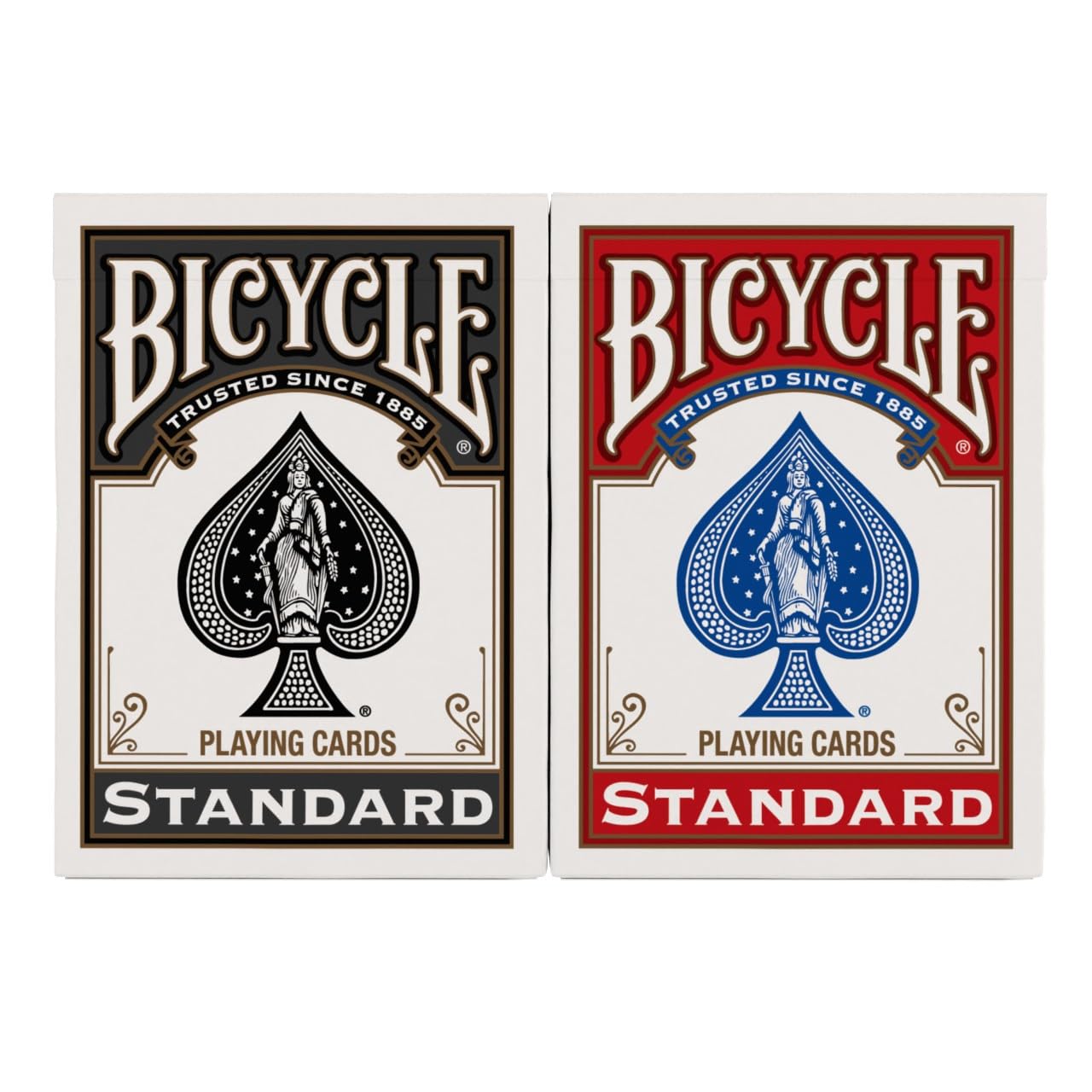 Bicycle Playing Cards 4 Pack, Standard Index Poker Size Decks in Red and Black for Poker, Blackjack, Rummy, Family Game Nights, and Classic Card Games, All Ages - 7