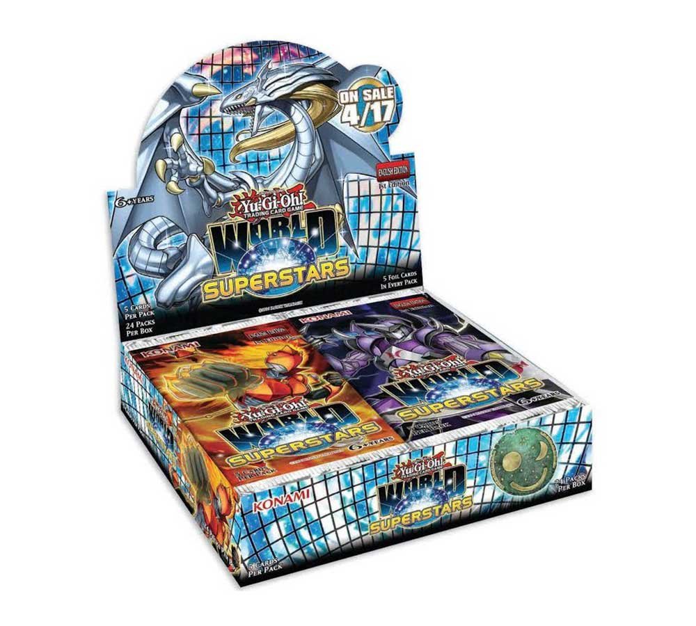 YU-GI-OH! WORLD SUPERSTARS ENGLISH EDITION 1ST EDITION 5CARDS PER PACK 24 PACKS PER BOX