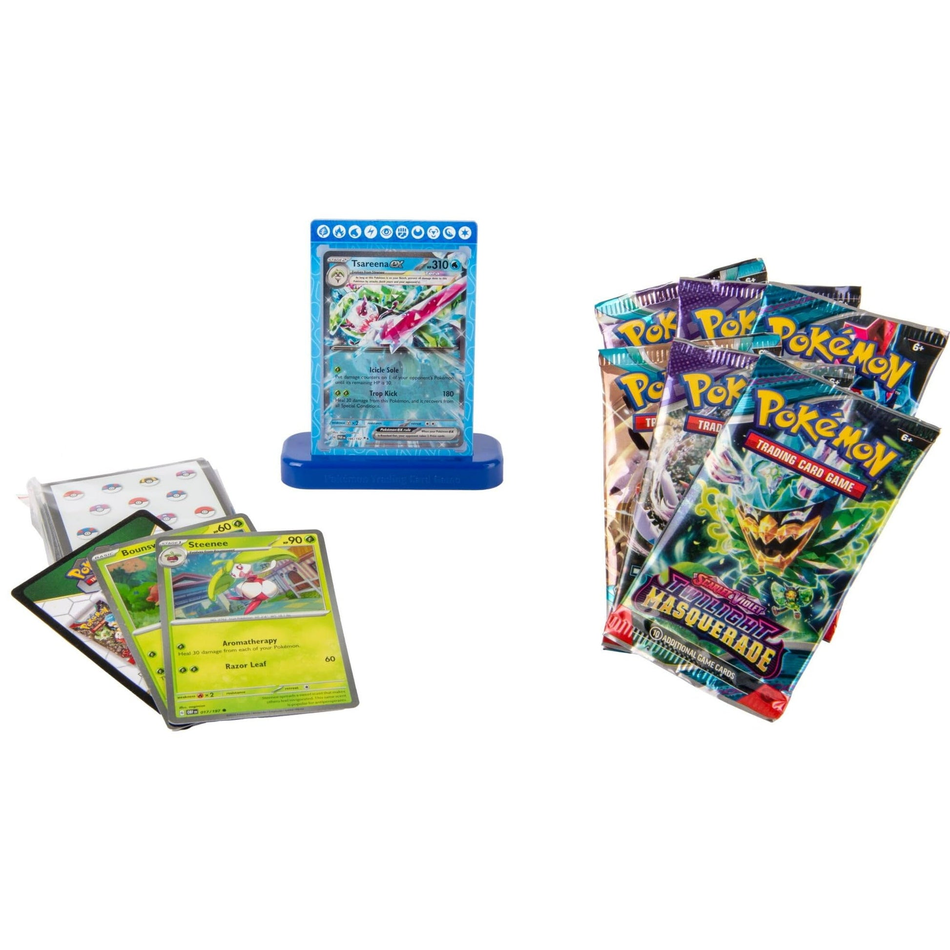 Pokemon TCG Tsareena Ex Premium Collection - 6 Packs, Promos, Sleeves - 3