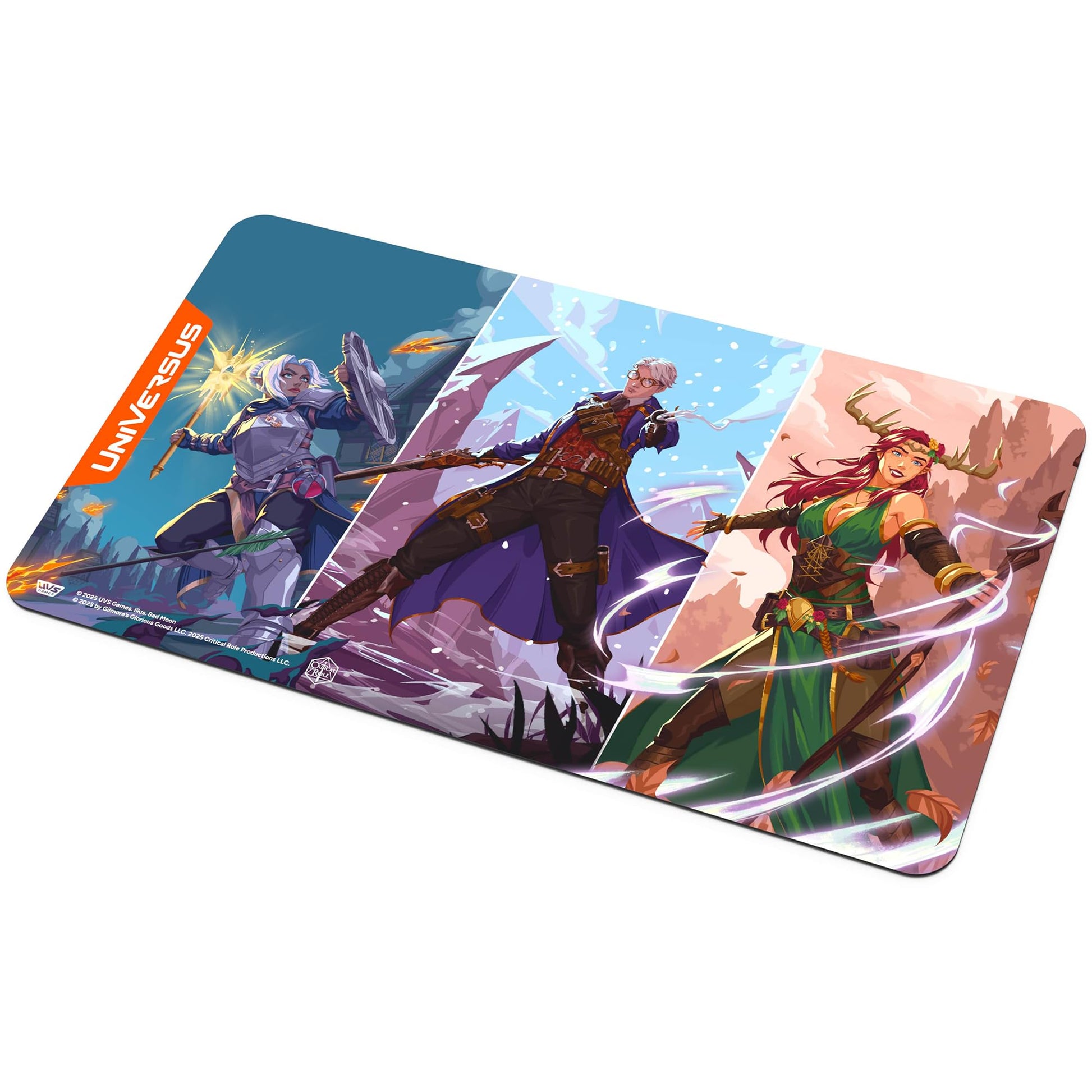 UniVersus: Critical Role: Heroes of Exandria - Pike, Percival, Keyleth of Vox Machina Playmat - 24 x 14, Neoprene, Tabletop Game Accessory, UVS Games - 3