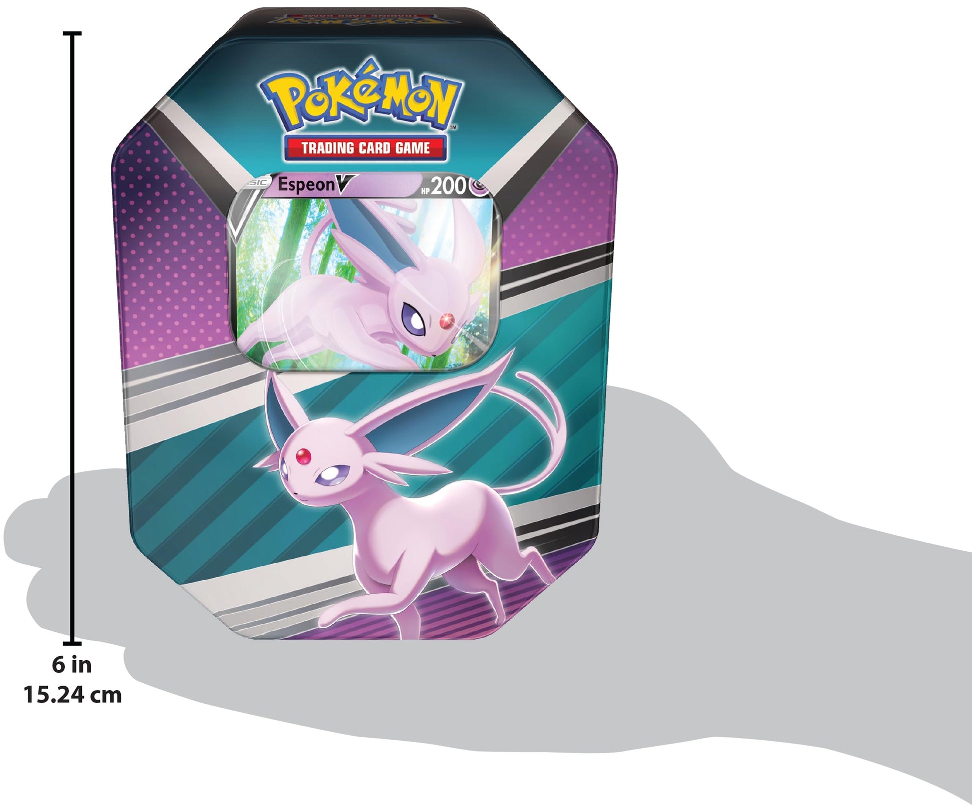 Pokémon TCG: V Heroes Tin Espeon (1 Foil Card & 4 Booster Packs),Single,Multicolor - 4