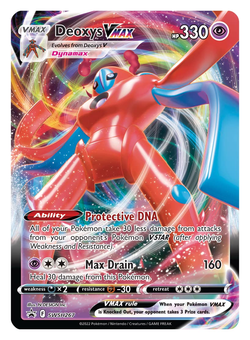 Pokémon TCG: Deoxys VMAX & VSTAR Battle Box (3 Foil Promo Cards, 1 Oversize Foil Card & 4 Booster Packs) - 3