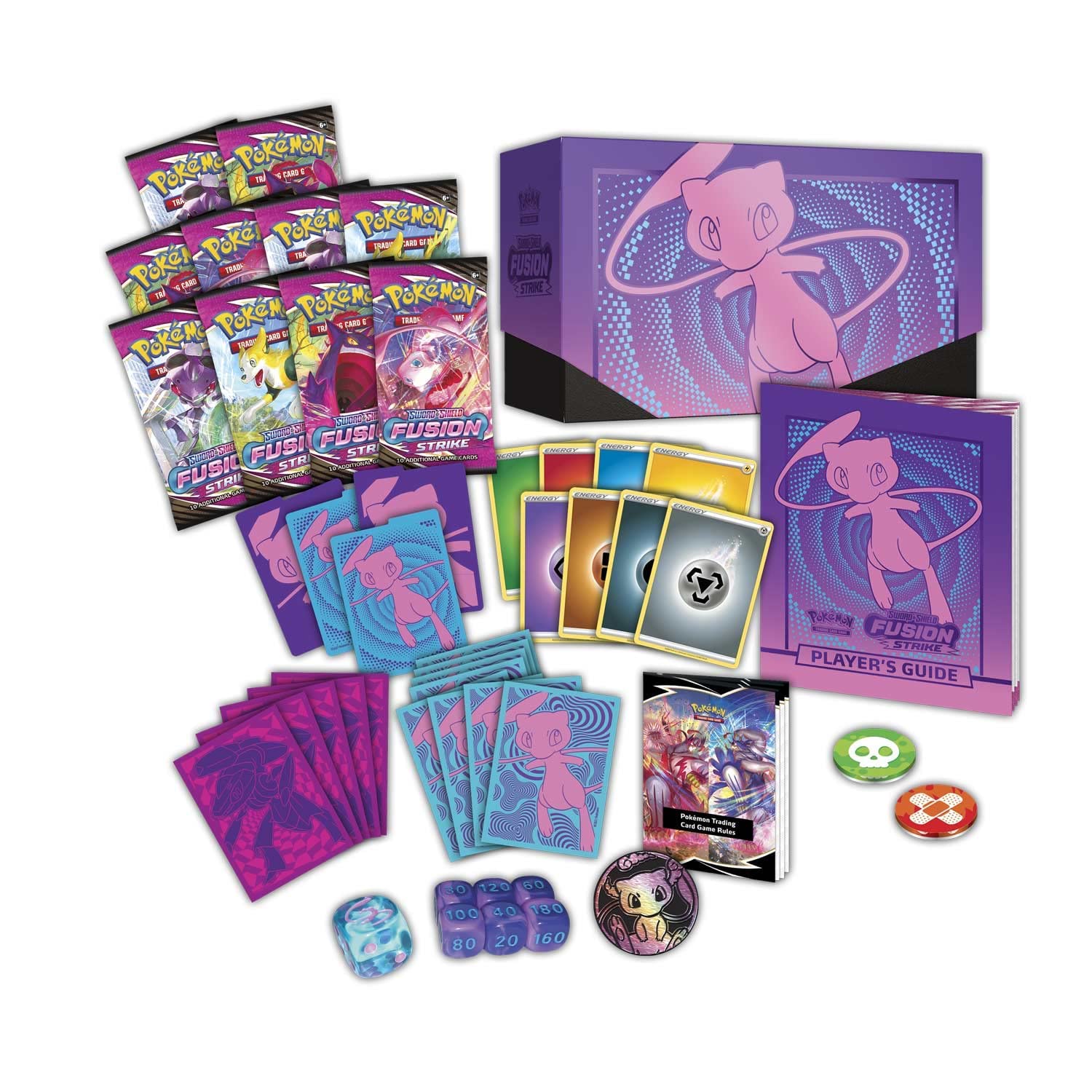 Pokemon TCG: Sword & Shield-Fusion Strike Pokemon Center Elite Trainer Box - 10 Packs, Promos - 3