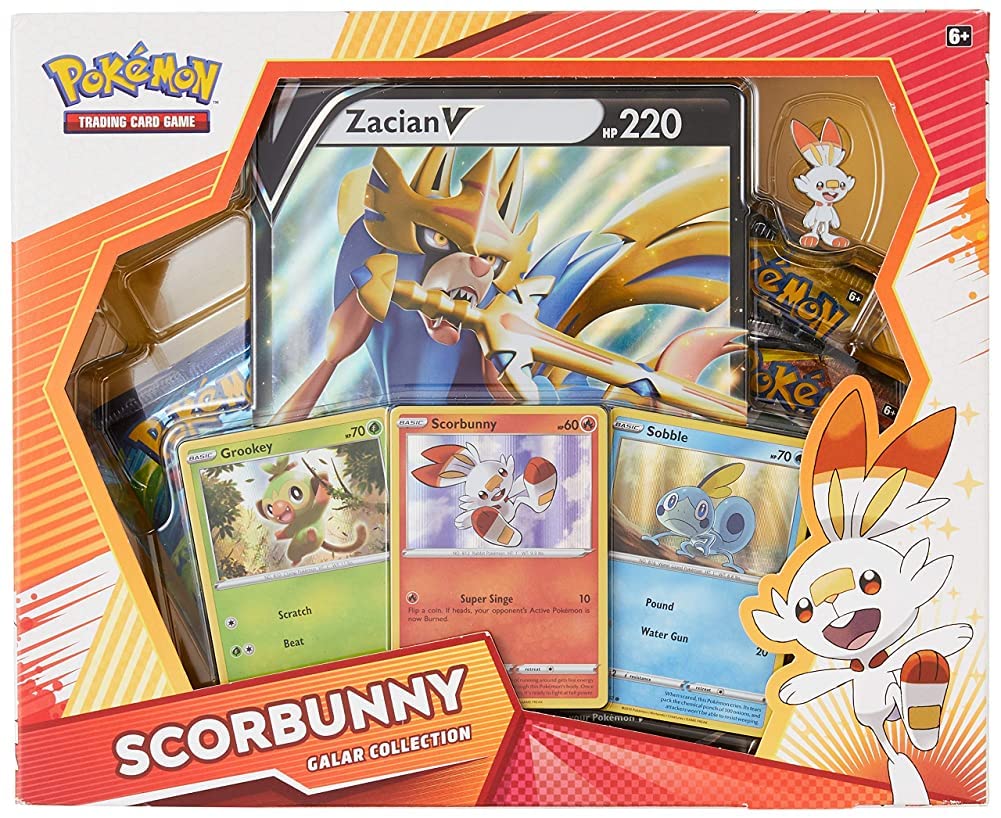 Pokemon TCG: Galar Collection Scorbunny Box | 4 Booster Pack, Multicolor