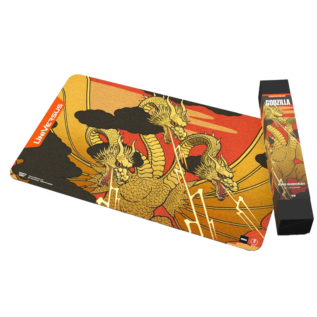 UniVersus Godzilla Challenger Series - King Ghidorah Playmat - 24 x 14 Neoprene Mat, Tabletop Card Game Accessory, UVS Games, Officially Licensed - 3