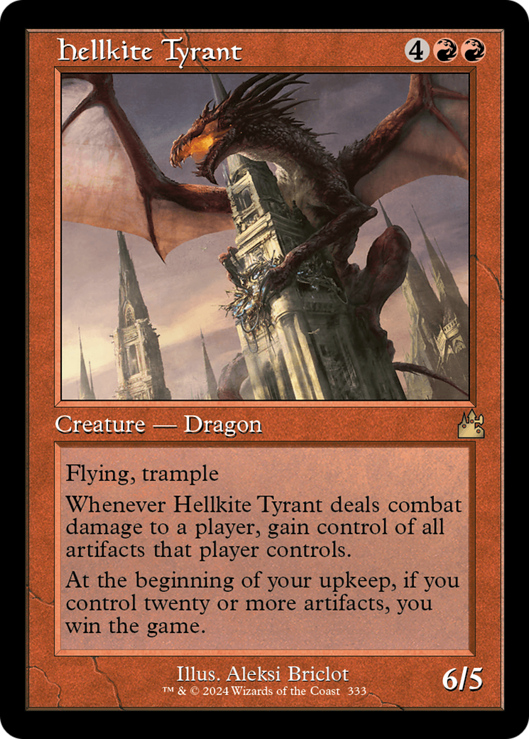 Hellkite Tyrant (Retro Frame) (RVR-333) - Ravnica Remastered - Magic The Gathering - Single Cards