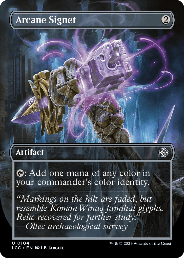 FOIL Arcane Signet (Borderless) (LCC-104) - The Lost Caverns of Ixalan Commander - Magic The Gathering - Single Cards