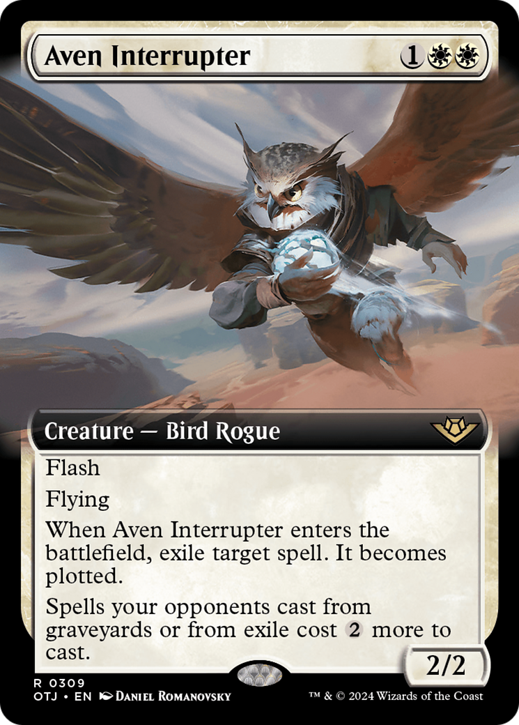 FOIL Aven Interrupter (Extended Art) (OTJ-309) - Outlaws of Thunder Junction - Magic The Gathering - Single Cards