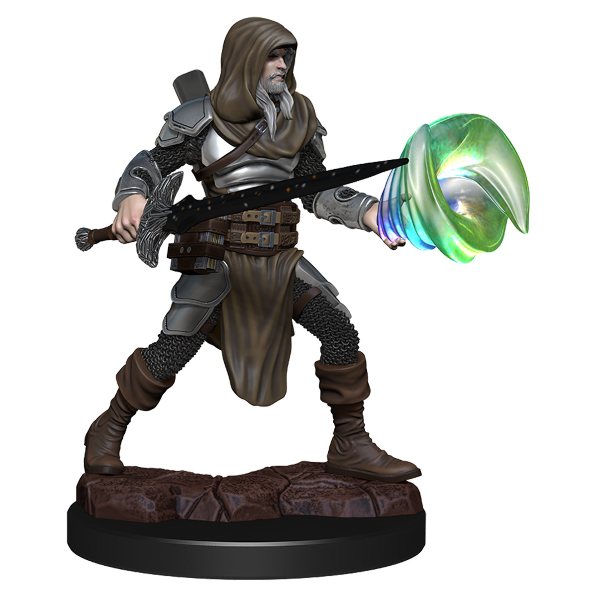 D&D Nolzurs Marvelous Unpainted Miniatures Male Multiclass Fighter + Wizard - Miniatures - 2