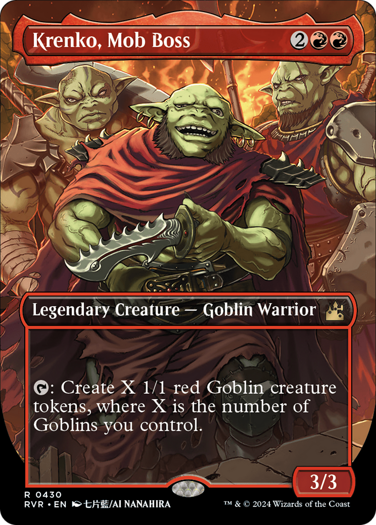 FOIL Krenko, Mob Boss (Anime Borderless) (RVR-430) - Ravnica Remastered - Magic The Gathering - Single Cards