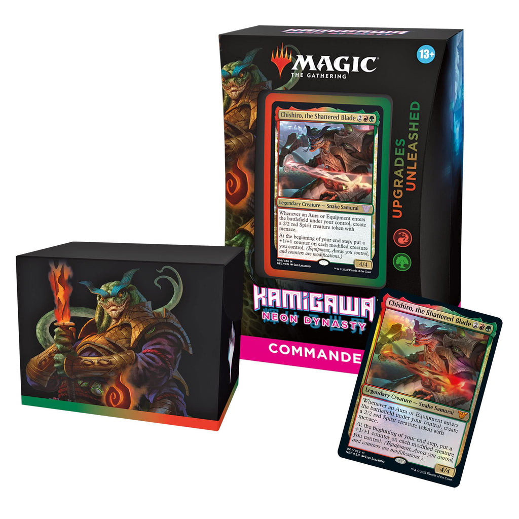 Magic: The Gathering Bundle of 4 Kamigawa: Neon Dynasty Commander Decks | 2 Buckle Up + 2 Upgrades Unleashed - 2