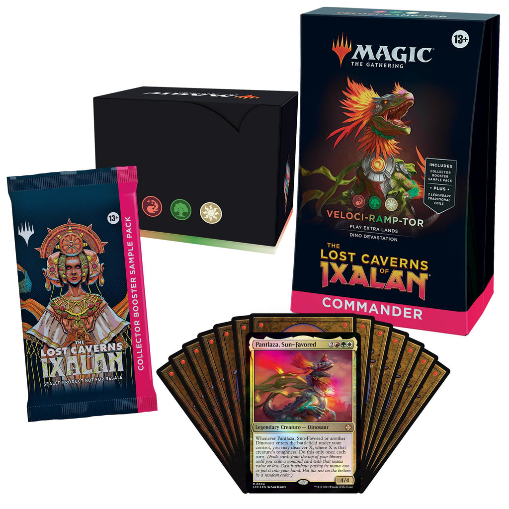 Magic: The Gathering The Lost Caverns of Ixalan Commander Deck Bundle – Includes All 4 Decks (Ahoy Mateys, Blood Rites, Explorers of The Deep, Veloci-ramp-tor) - 4