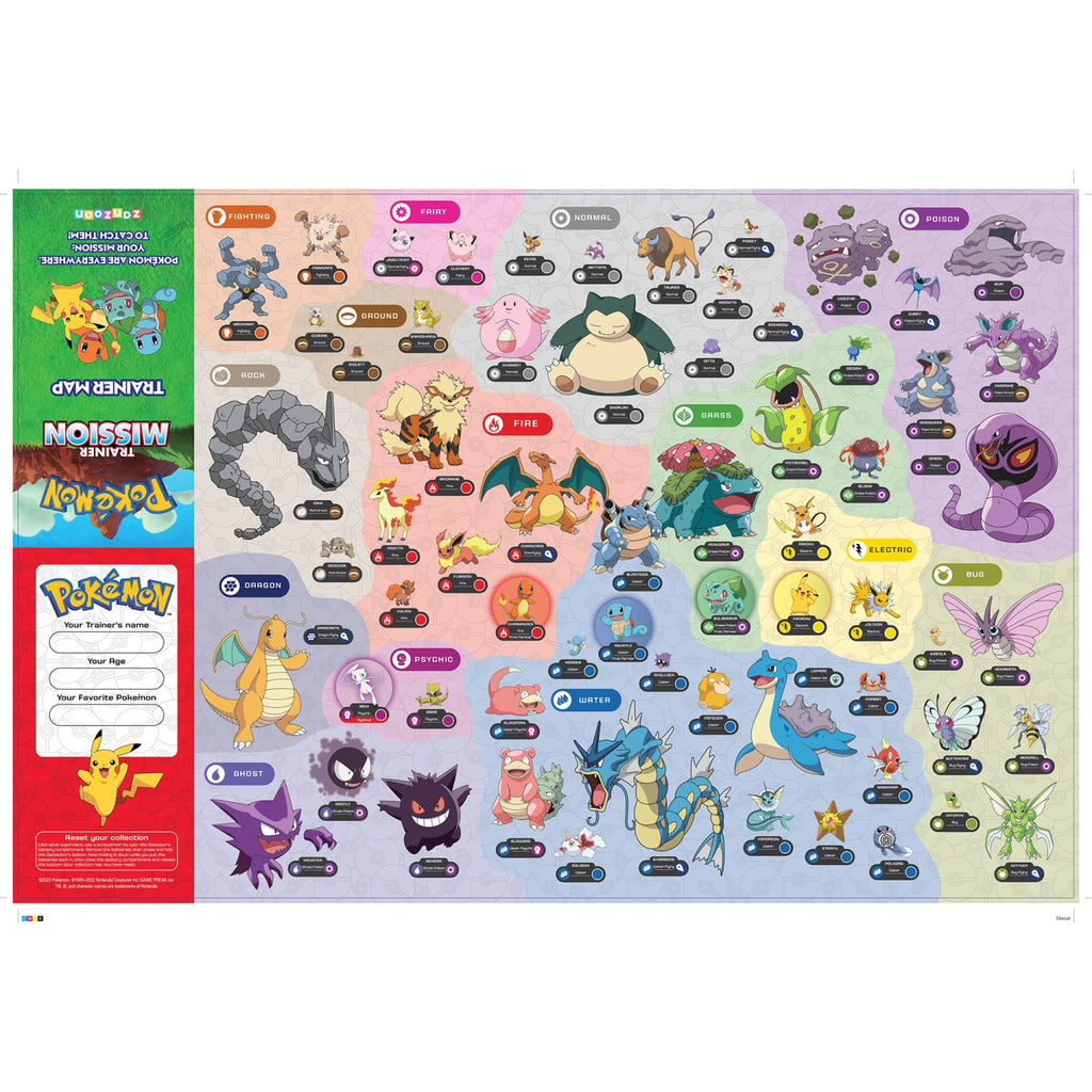 Pokemon Trainer Mission - Electronic Detector Will Guide You On 40 Missions, Voice & Light Instructions, Collect 65 Pokemon, Trainer Map, Kids 5+ Brown Box Packaging - 12