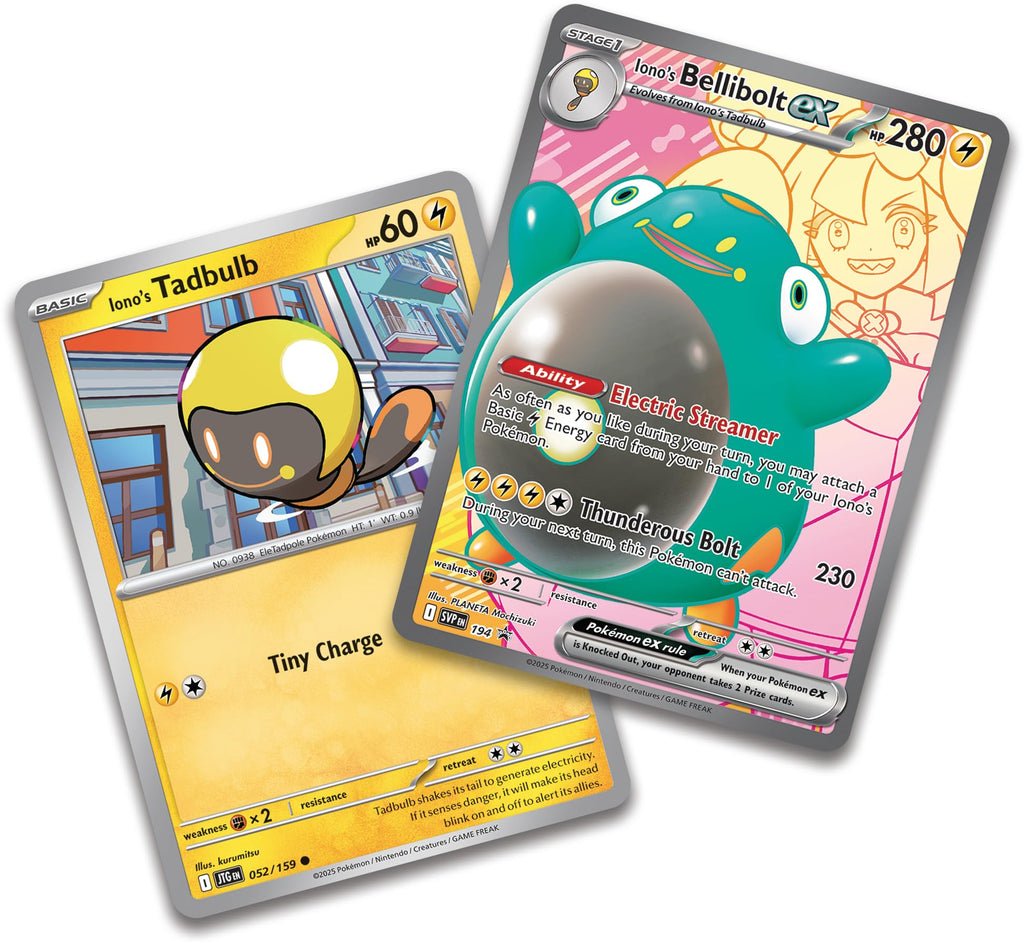 Pokemon TCG: Iono’s Bellibolt ex Premium Collection - 6 Packs, Promos - 4