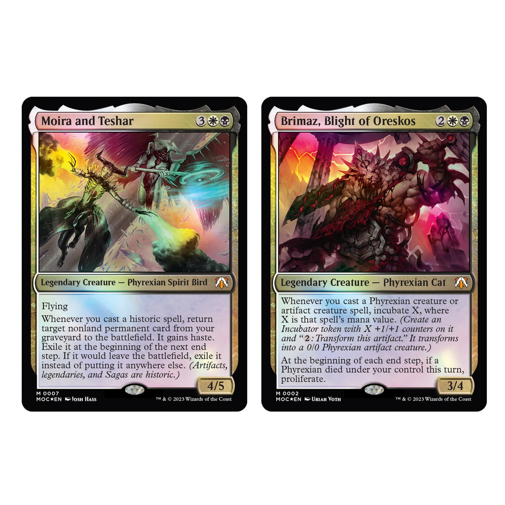 Magic The Gathering March of the Machine Commander Deck - Growing Threat (100-Card Deck, 10 Planechase cards, Collector Booster Sample Pack + Accessories) - 5