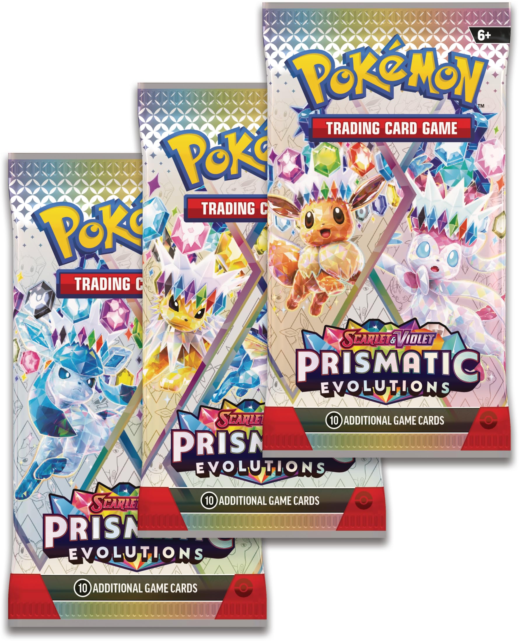 Pokemon TCG: Scarlet & Violet—Prismatic Evolutions Tech Sticker Collection – Glaceon (1 Foil Promo Card & 3 Booster Packs) - 2