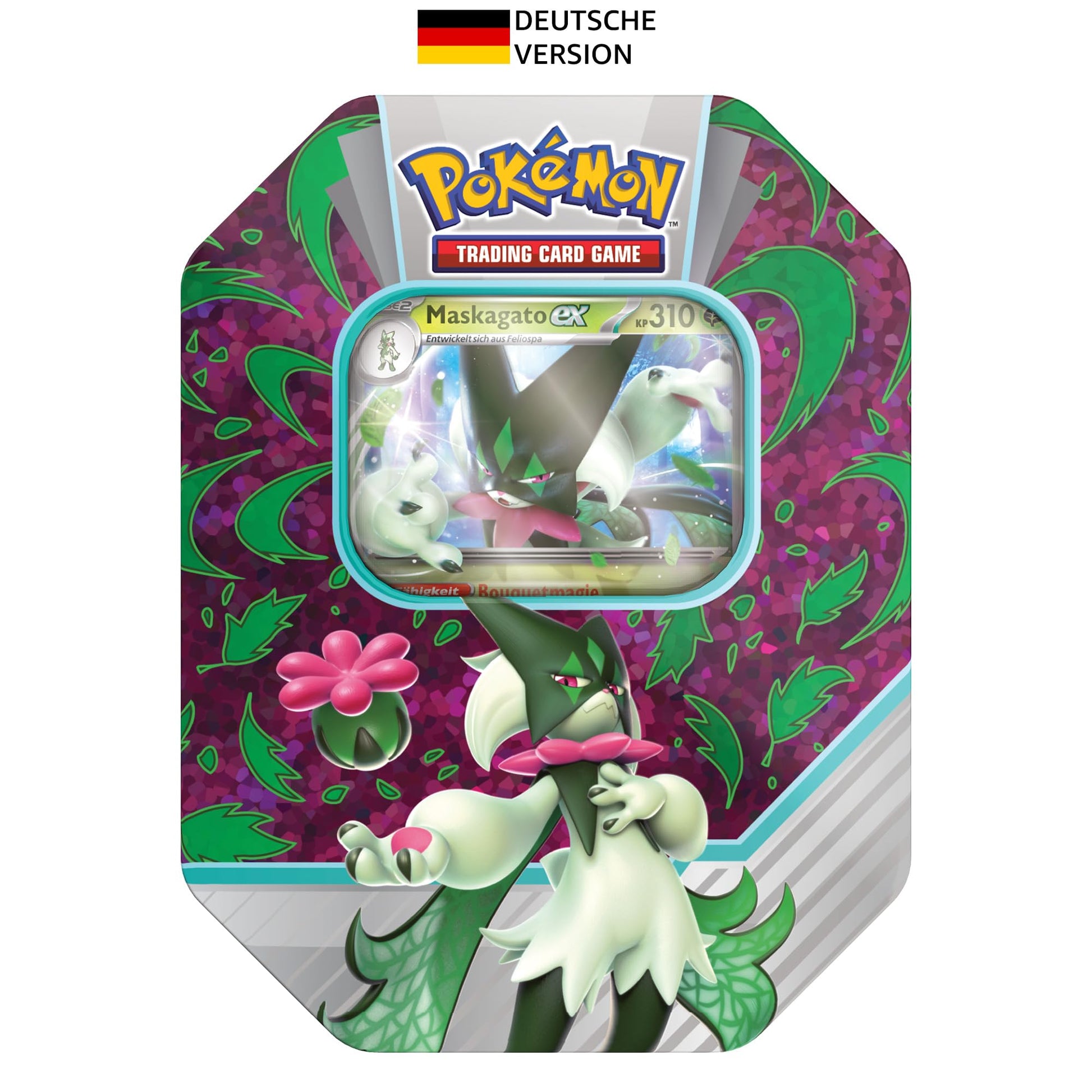 Pokémon - Trading Card Game: Tin-Box Paldea Partner: Maskagato-ex (1 Holographic Promo Card & 4 Booster Packs)