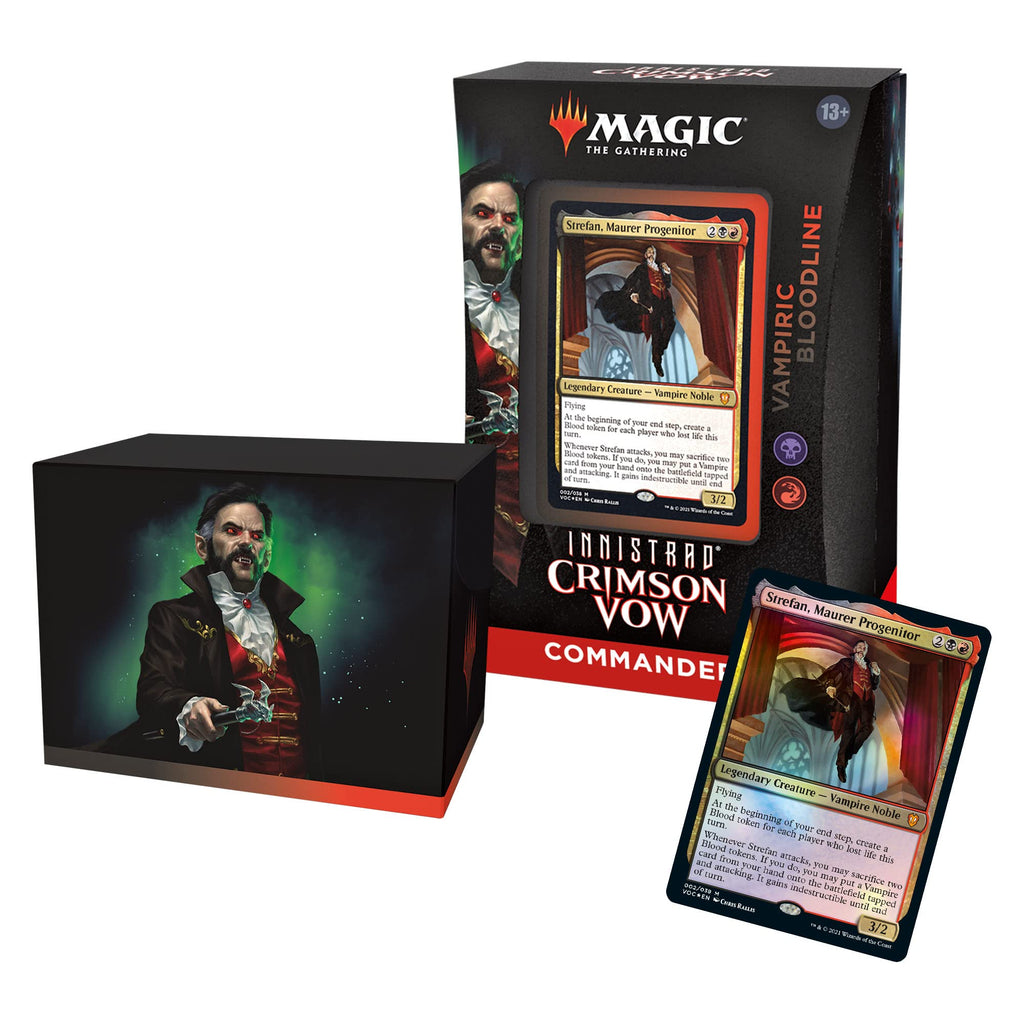 Magic: The Gathering Bundle of 4 Innistrad: Crimson Vow Commander Decks | 2 Vampiric Bloodline + 2 Spirit Squadron - 3