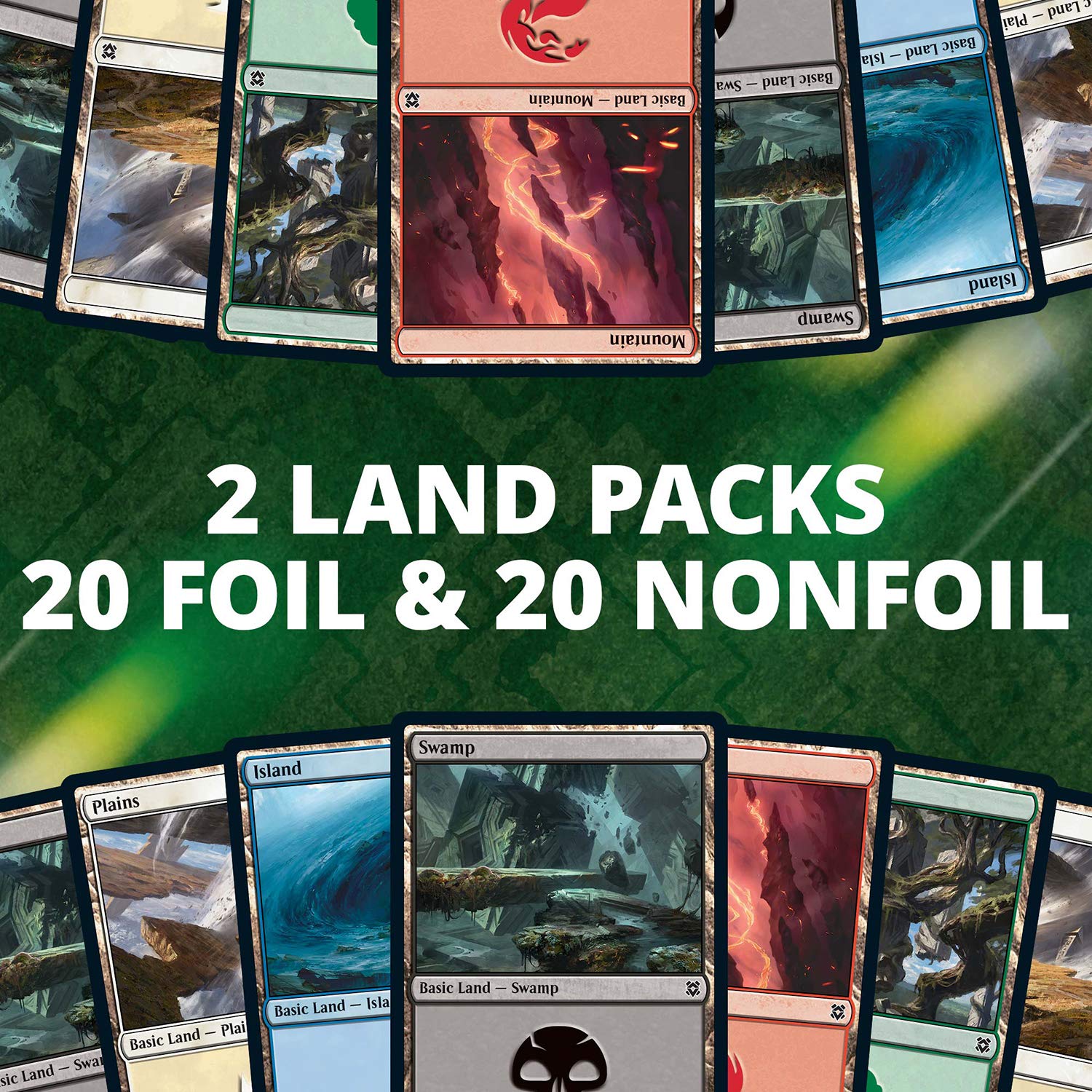 Magic: The Gathering Zendikar Rising Bundle | 10 Draft Booster Packs (150 Cards) | Foil Lands | Accessories - 2