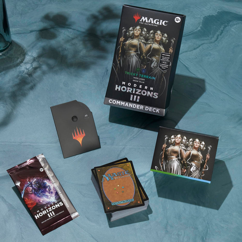 Magic: The Gathering Modern Horizons 3 Commander Deck - Tricky Terrain (100-Card Deck, 2-Card Collector Booster Sample Pack + Accessories) - 5