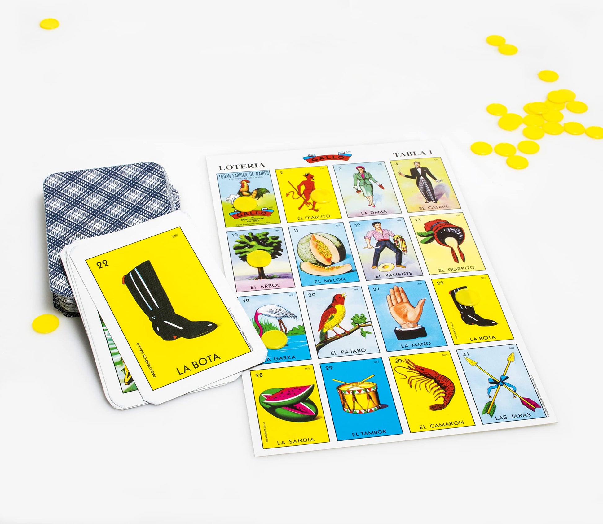 Loteria Authentic Mexican Game, Bingo Game with Colorful Illustrated Cards, Don Clemente Brand (10 Tablas CON CAJA (10 Boards with Box)) - 2
