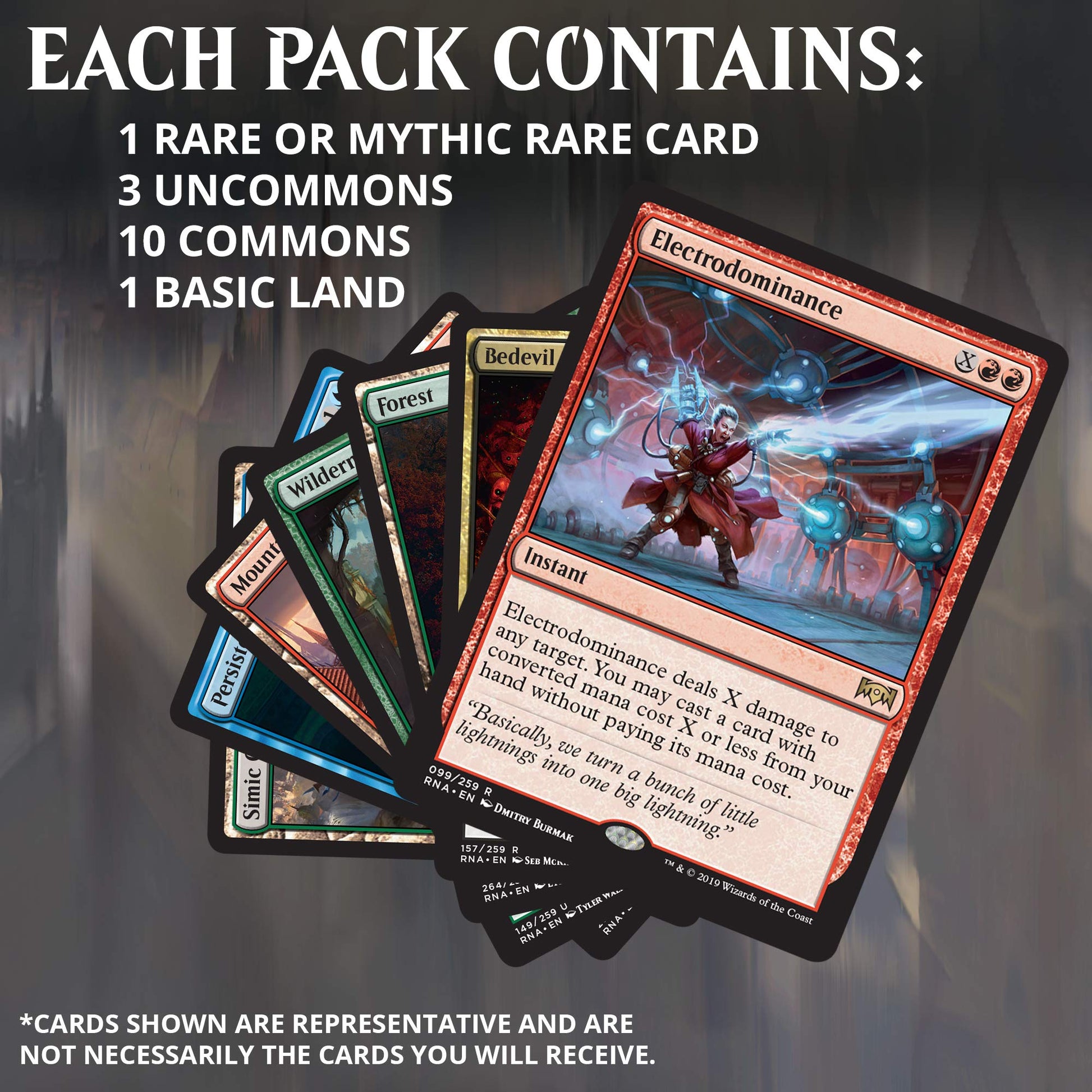 Magic: The Gathering Ravnica Allegiance Bundle | 10 Booster Packs + Land Cards (230 Cards) | Accessories - 2