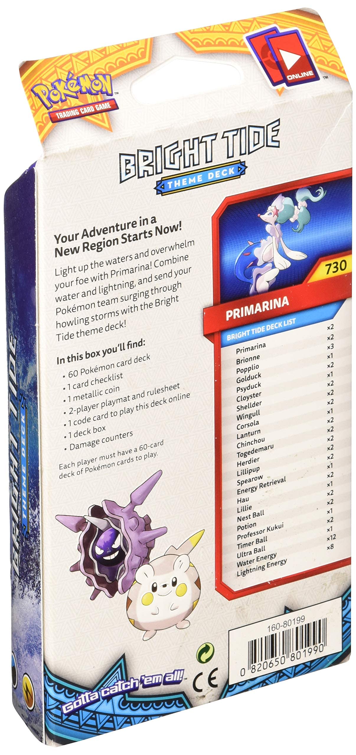 Pokemon TCG: Sun & Moon, Bright Tide Theme Deck - 2