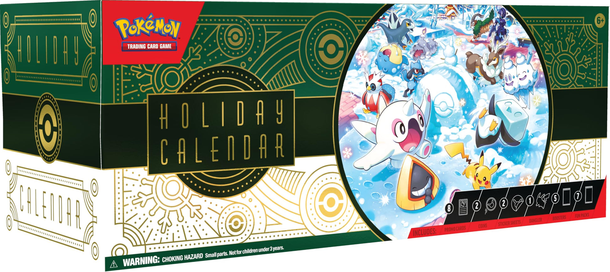 Pokémon TCG: Holiday Calendar (8 Foil Promo Cards, 5 Booster Packs & More)