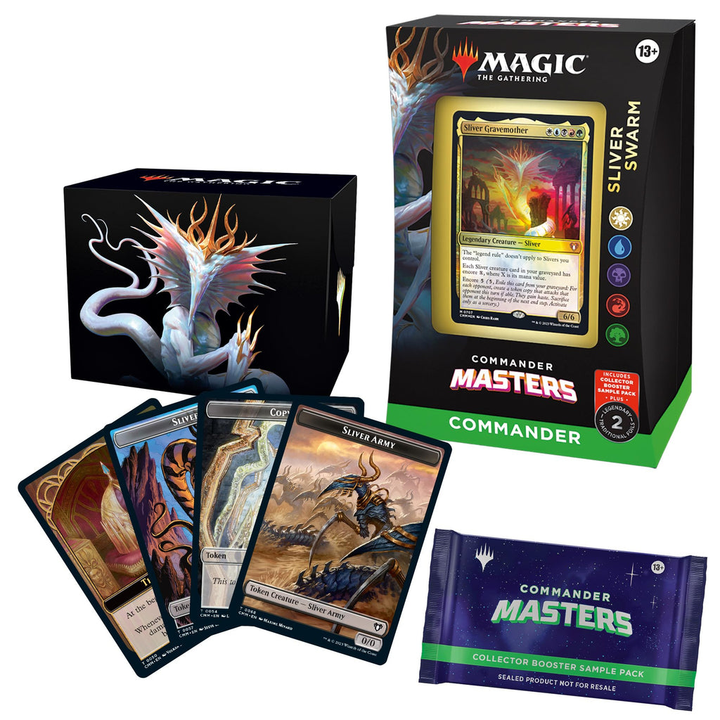 Magic: The Gathering Commander Masters Commander Deck - Sliver Swarm (100-Card Deck, 2-Card Collector Booster Sample Pack + Accessories) - 5